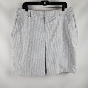 Under Armour Shorts Men 36 Flat Front Performance Golf Shorts Gray White 207276
